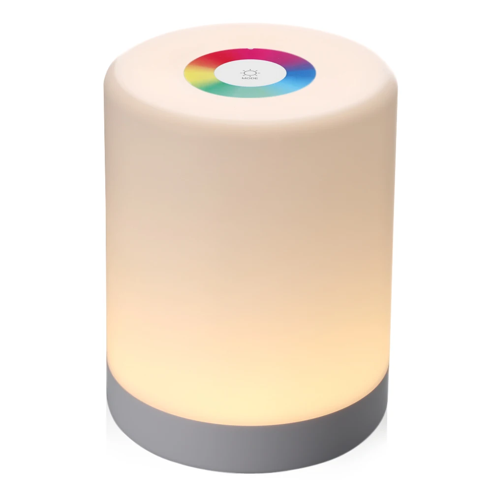 Rechargeable Smart LED Touch Control Night Light Induction Dimmer Intelligent Bedside Lamp Dimmable RGB Color Change