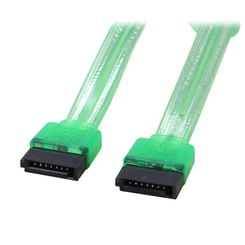 

18 inches 6Gb/s SATA3 Serial ATA DATA cable for PC Computer Laptop SATA 3.0 SATAIII 6Gbps HDD Hard Drive Disk / SSD - UV Green