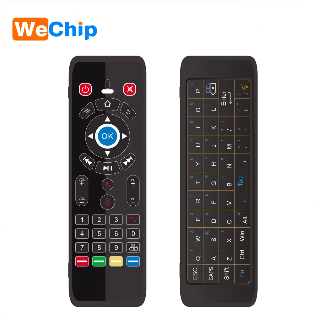 

T16 Mini Air Mouse android Rechargeable Backlihgt 2.4GHZ Wireless Keyboard IR learning Remote Control For Windows Android TV Box