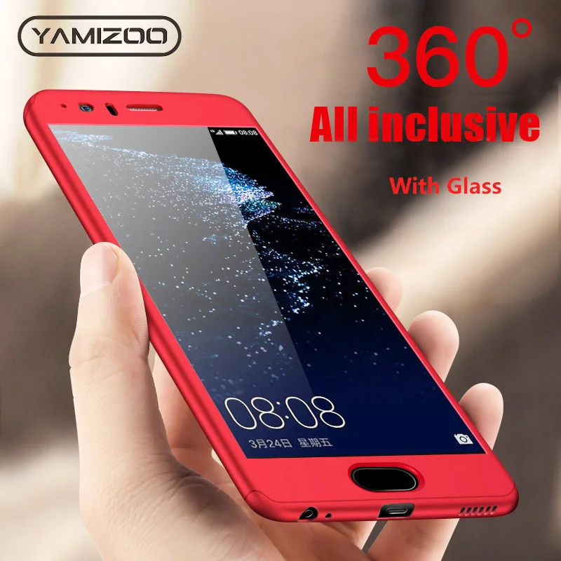 YAMIZOO 360 Full Cover For Huawei P20 P10 Lite Case Luxury Hard Phone Plus With Glass Pro On |