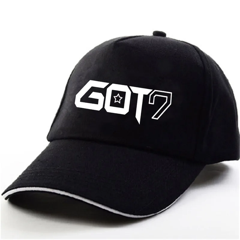 

YOUPOP KPOP Got7 7for7 Album Team Logo Black Baseball Cap Hip-hop Cap Men Women Hats