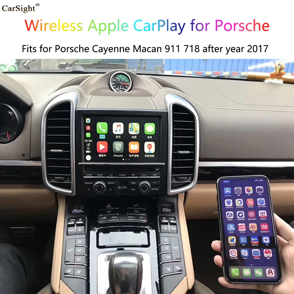 Видео интерфейс для Porsche Cayenne беспроводной CarPlay Android автоматическое воспроизведение USB F/R камеры просмотра