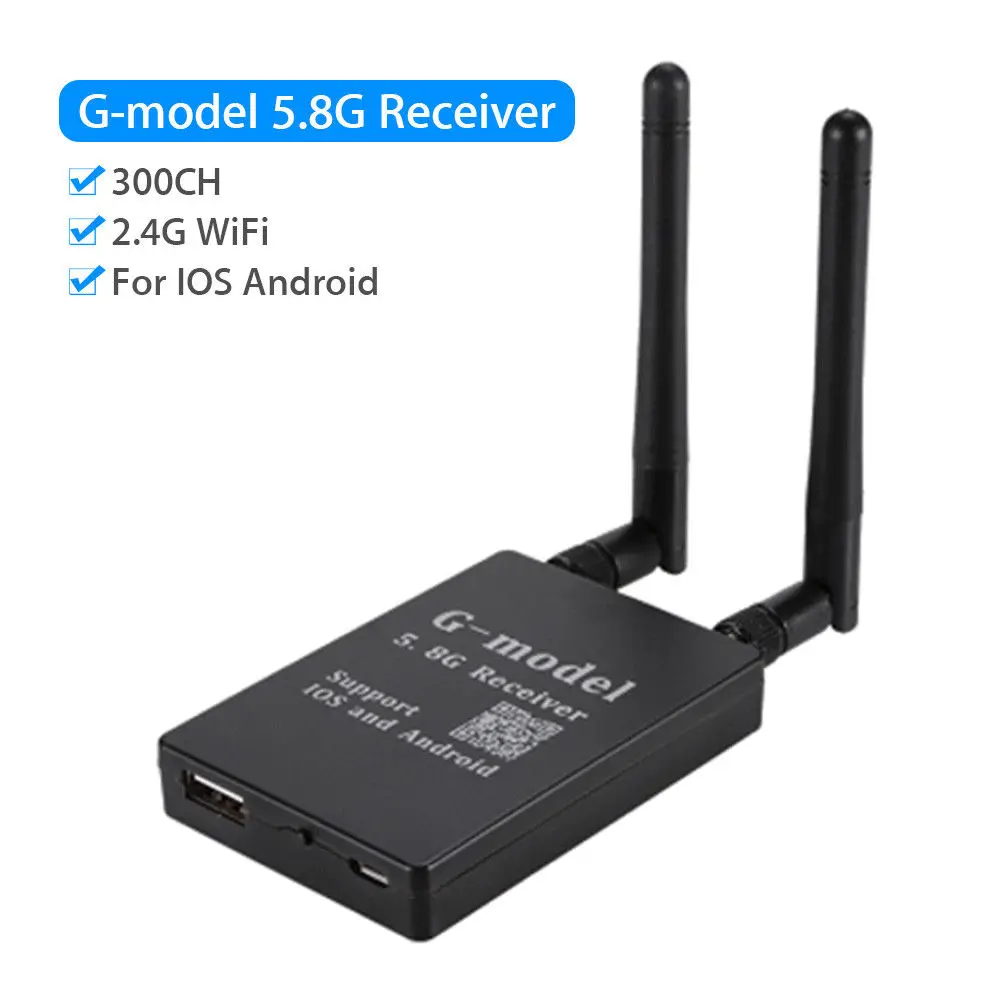 

G-model 5.8G 300CH FPV Portable WiFi Transfer Receiver Durable for iOS & Android Smartphones Camera VS Eachine ROTG01 UVC OTG