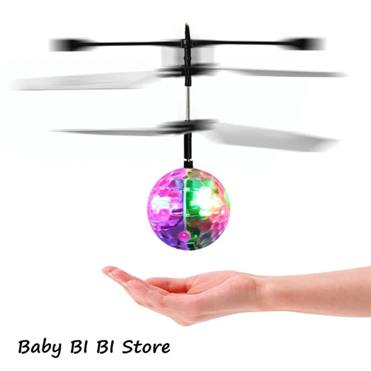 

Flash Flying Ball Infrared Induction Colorful LED Disco RC Helicopter kids Toy
