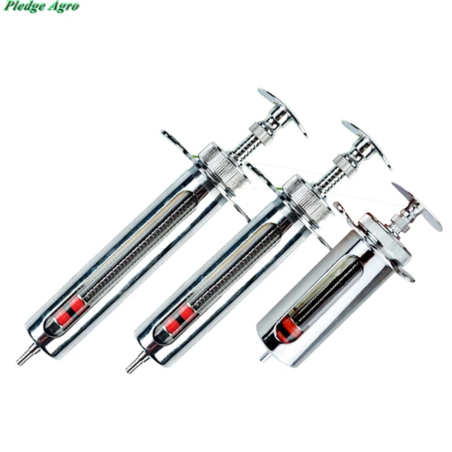 Metal Syringe Veterinary Pig Cattle Sheep Chicken Horse Medical