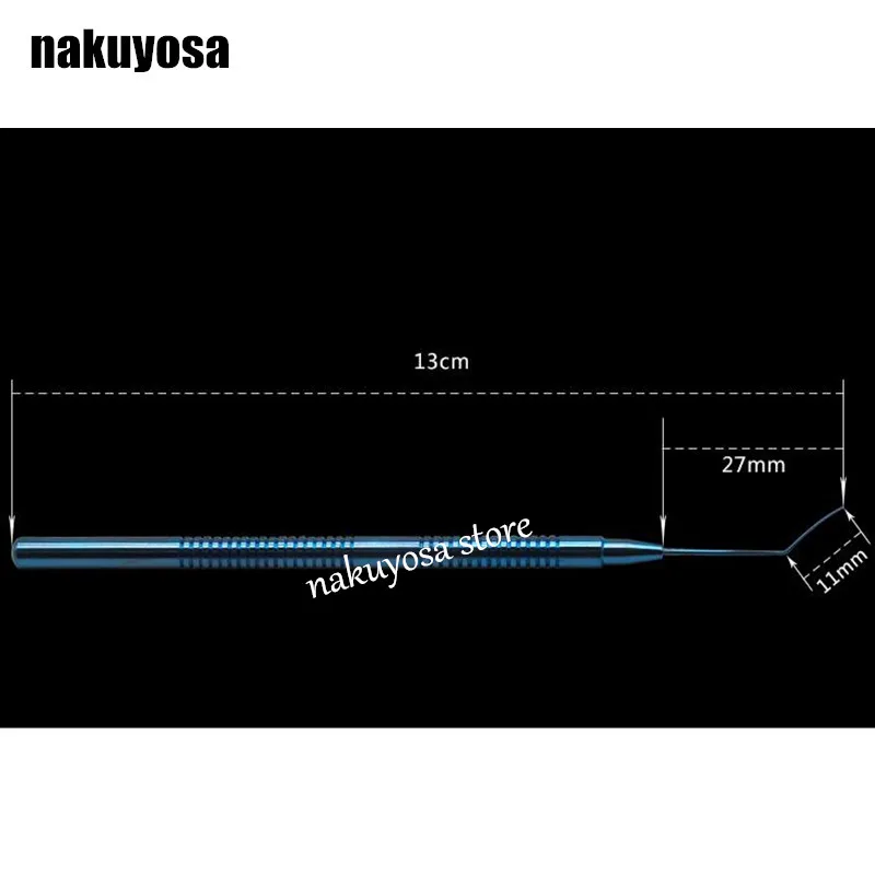 Офтальмологические инструменты один/двойная головка высокого качества из нержавеющей стали титановый сплав ультра-тонкий Ирис инструмент для реставрации - Цвет: Синий
