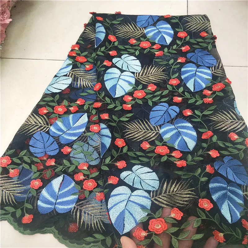 

2019 New Design French Nigerian Laces Fabrics High Quality Tulle African Laces Fabric Wedding African French Tulle Lace 5 Yards
