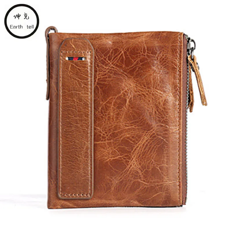 Мужские кошельки из натуральной коровьей кожи в деловом стиле|leather men's wallet|genuine