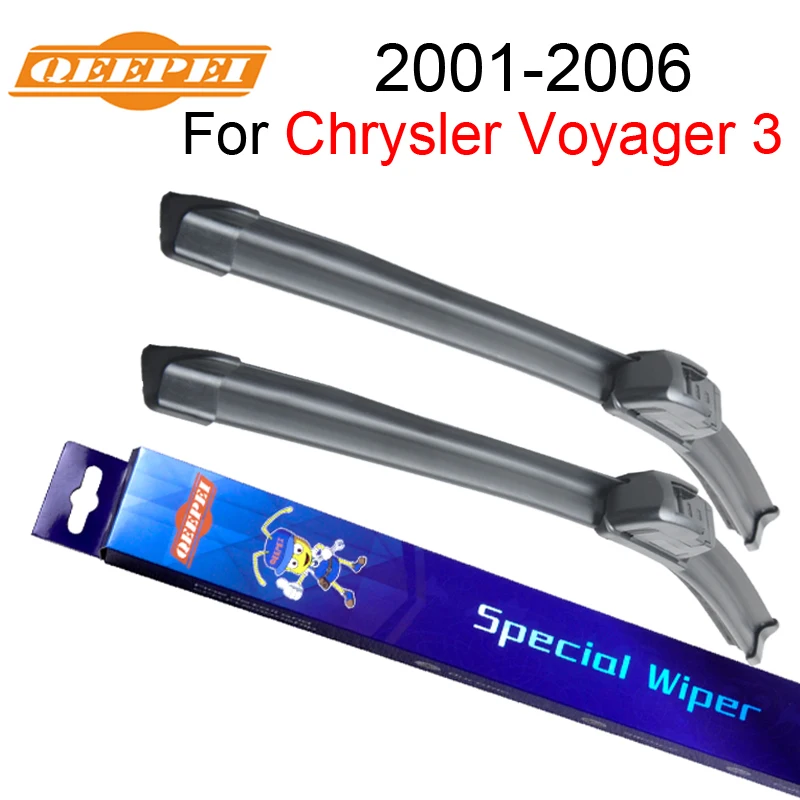 QEEPEI Wiper For Chrysler Voyager 3 2001 2006 28''+26'' Car Accessories For Auto Windshield