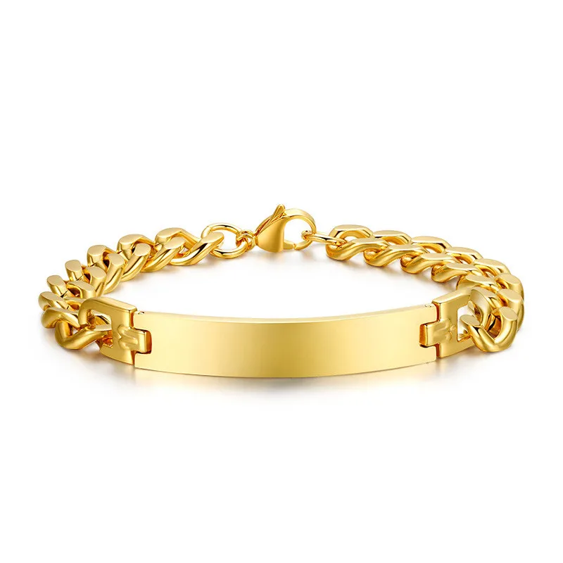 Bracelet Korean Fashion Titanium Steel Bracelets 21.2cm Gold Color