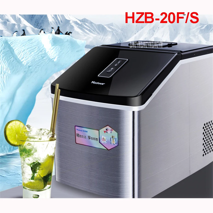 

HZB-20F/S 220 V/ 50 Hz Ice machine commercial milk tea shop home small automatic ice machine large capacity 25kg/24h Ice Maker