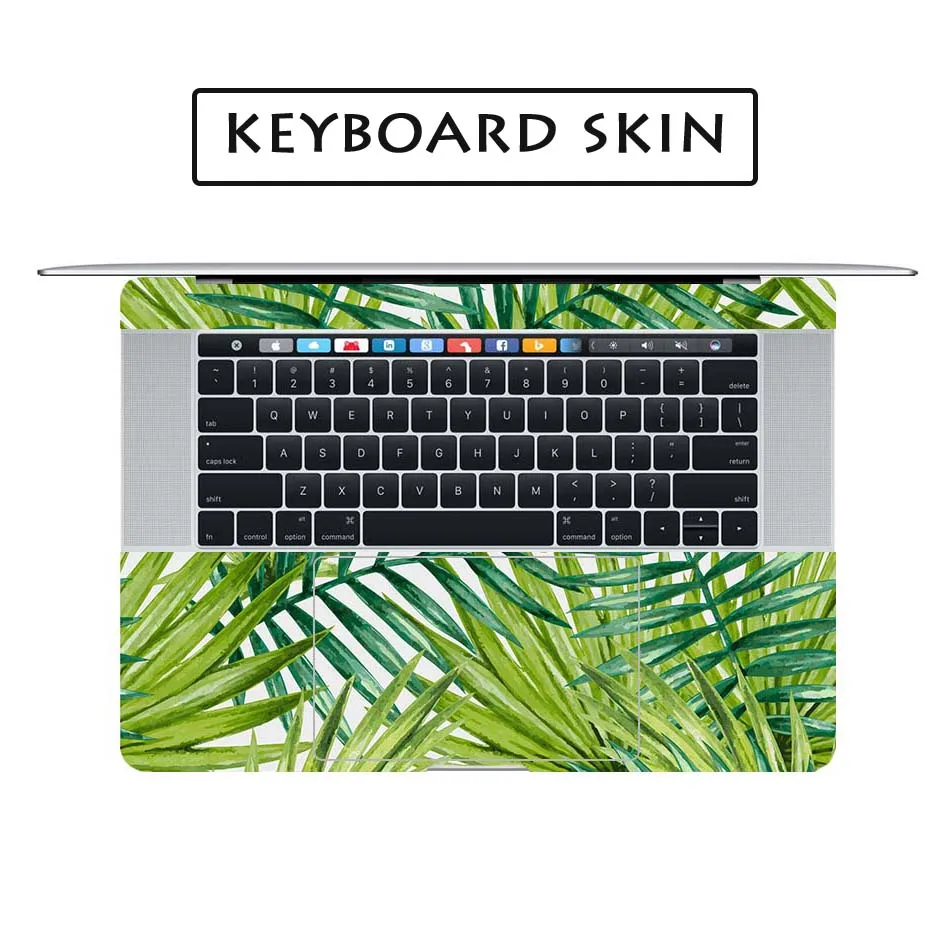 Palm Tree Green Leaf Full Cover Skin for Apple Macbook Decal Air Pro Retina 11 12 13 15 inch Mac HP Mi Notebook Laptop Stickers