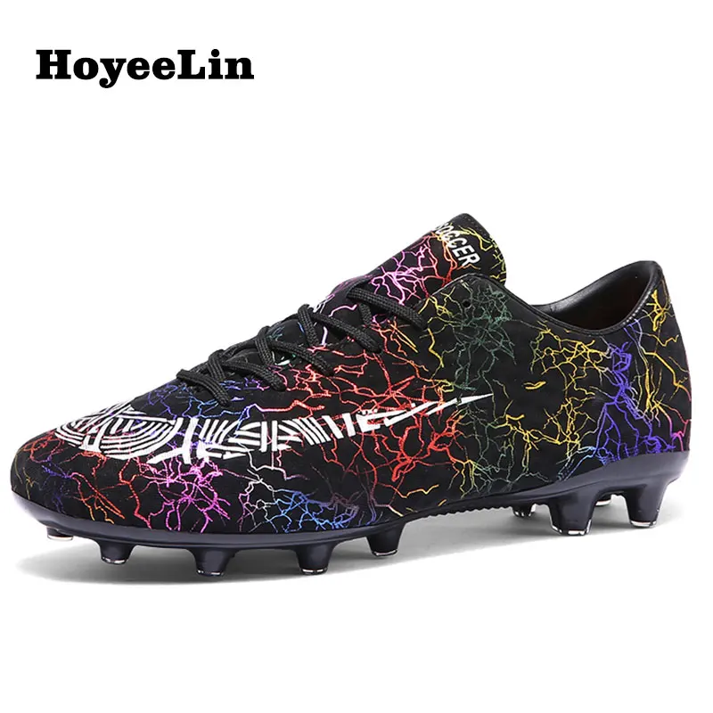 

HoYeeLin Boys Soccer Shoes Superfly Kids Football Boots Men Breathable Soccer Cleats Antiskid Chaussure Football