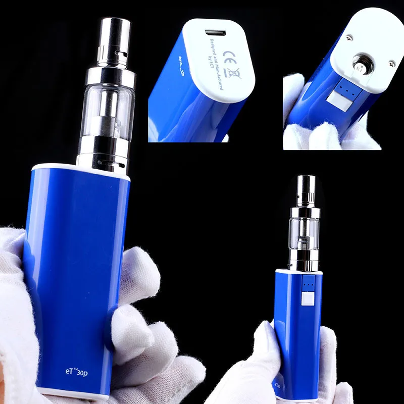 

ECT002G E-cigarette Box Mod 2200mah Starter Kit et 30p 2.5ml vape vot mini fog Tank