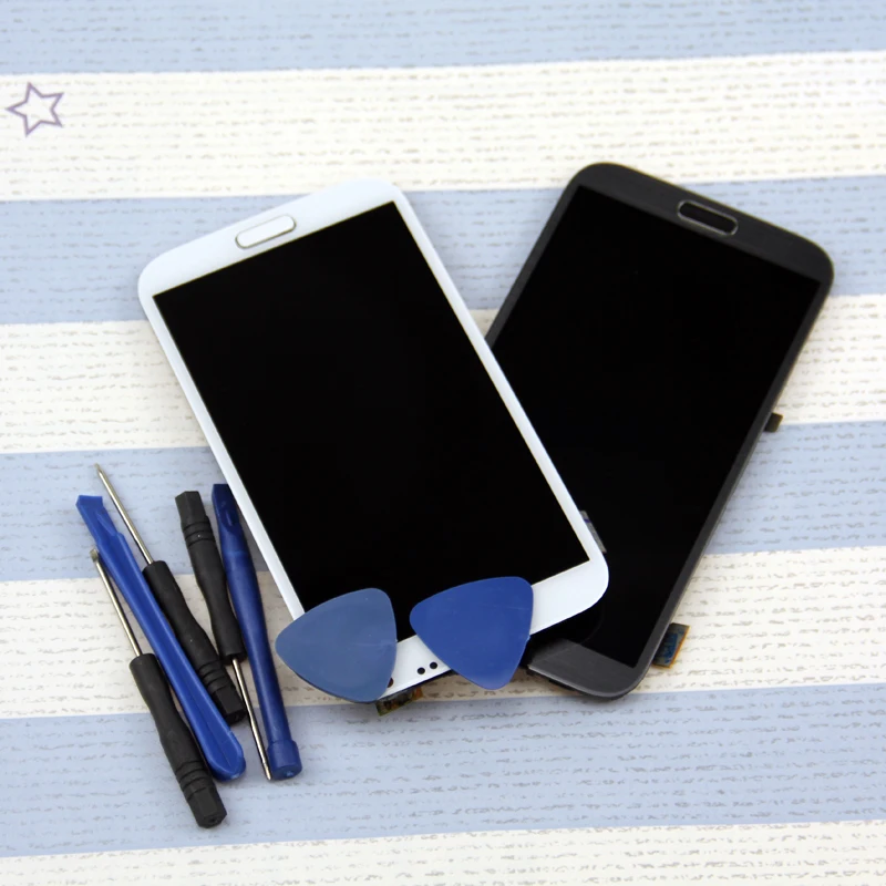 LCD Replacement For Samsung Galaxy Note 2 N7100 Display Touch Digitizer Sensor Glass Assembly With Frame Note2 N | Мобильные