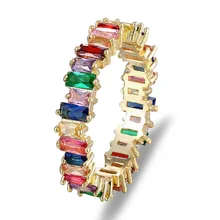 Nidin Wholesale Hot Vintage Crystal Rainbow CZ Engagement Rings for Women Fashion Luxury Brand Rings Wedding Jewelry Party Gift Nidin Wholesale Hot Vintage Crystal Rainbow CZ Engagement Rings for Women Fashion Luxury Brand Rings Wedding Jewelry Party Gift