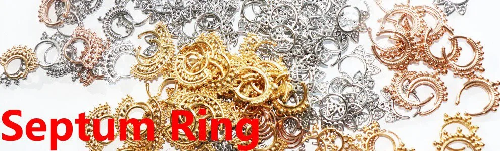 Серебряные индийские пирсинг в носу ювелирные изделия пирсинг, Септум кольца с настоящей перегородкой кольцо с серебряной перегородкой