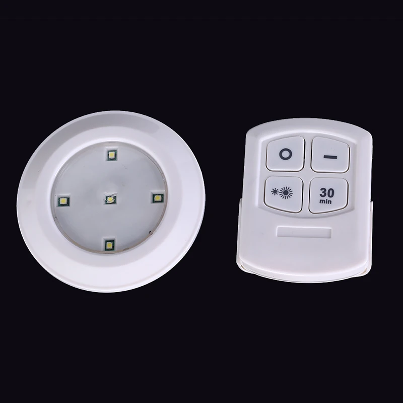 

Led Night Light Remote Control 5 LED Cabinet Light Wireless Spot Light Stick-On Anywhere Tap Night Lamps Battery Not Included