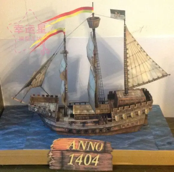 DIY Ручная работа 3D бумажной модели парусного корабля Clark в возрасте большой