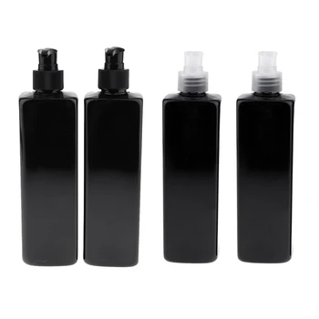 

4 Pack of Refillable 500ML Plastic Pump Bottles with Screw On Lotion Pump for Refillable Cosmetic