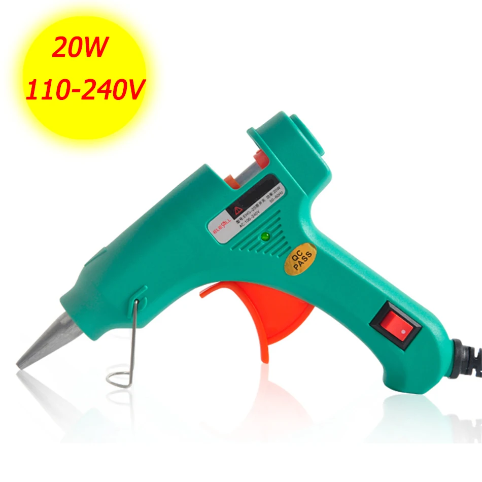 EHG 2 プロフェッショナルホットメルトグルーガンクラフト led フィット 7 ミリメートルホットメルト接着剤マニュアル配管シリンジガン