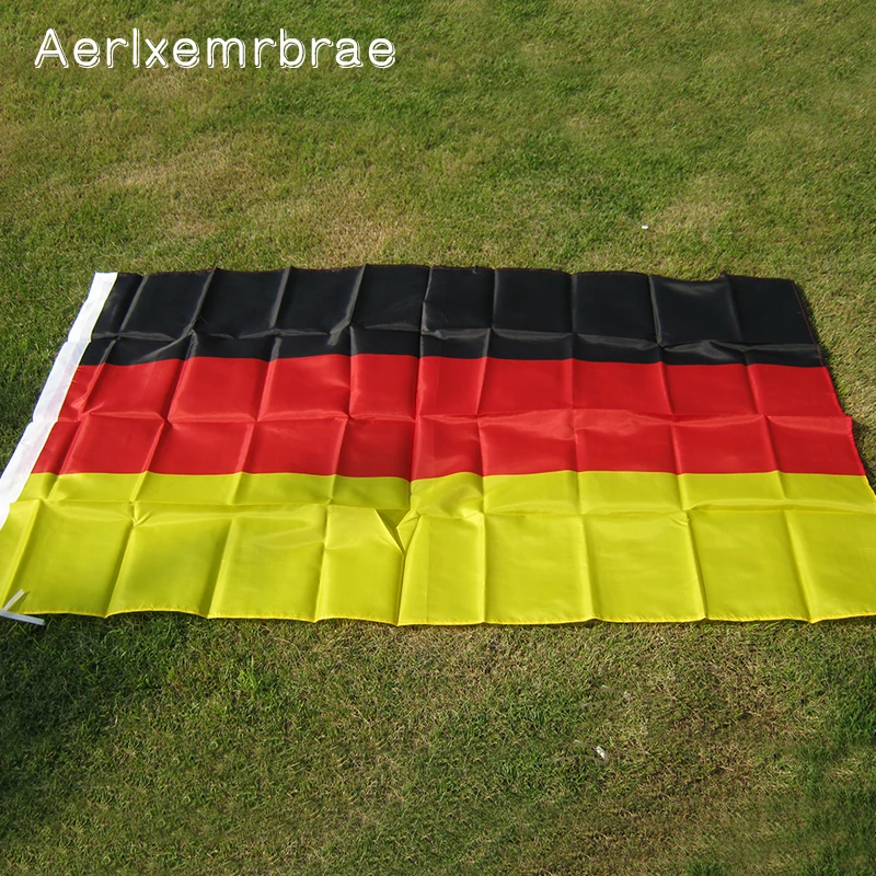 

Free Shipping NEW 90x150cm 3x5 feet Germany Flag 100% Polyester germany Flag, Flag of germany. 2 x 3 feet German flag