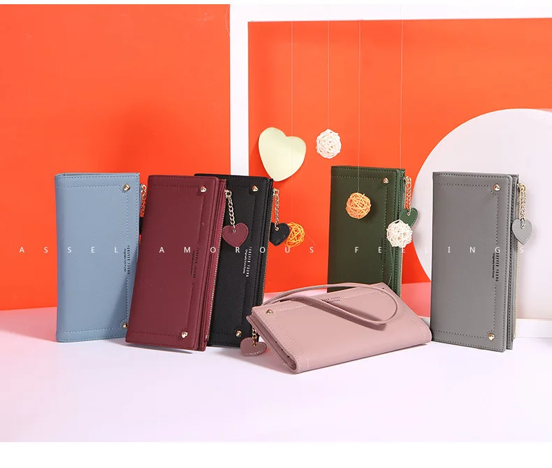 Simple Women Wallets Female Purses Leisure Purse Long Section Top Quality Clutch Wallet Soft PU Leather Money Bag Carteras