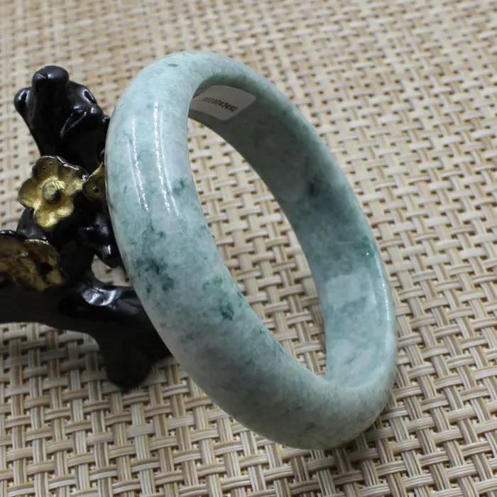 

3492 Certified Grade "A" Natural Green stoneite stone Gems Bracelet Bangle 61mm