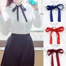 Женский Регулируемый галстук-бабочка для девочек, Школьный Галстук для свадебной вечеринки, сплошной цвет, BWTQN0112