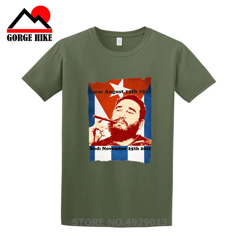 

Figure Printing Cuba Kuba Avana Revolution Fidel CastroLife and Death Che Guevara Communist T-shirt O-Neck Short Sleeve T-shirt
