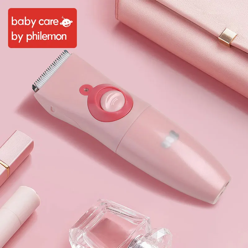 Babycare USB перезаряжаемая электрическая машинка для стрижки волос для детей, водонепроницаемый триммер для волос, детские наборы для ухода за волосами, аксессуары, модели для стрижки - Цвет: Pink