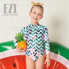 JulySand Pineapple print pattern girls comfortable one-piece skin care swimsuit ezi18G052 pineapple print low back one piece swimsuit
