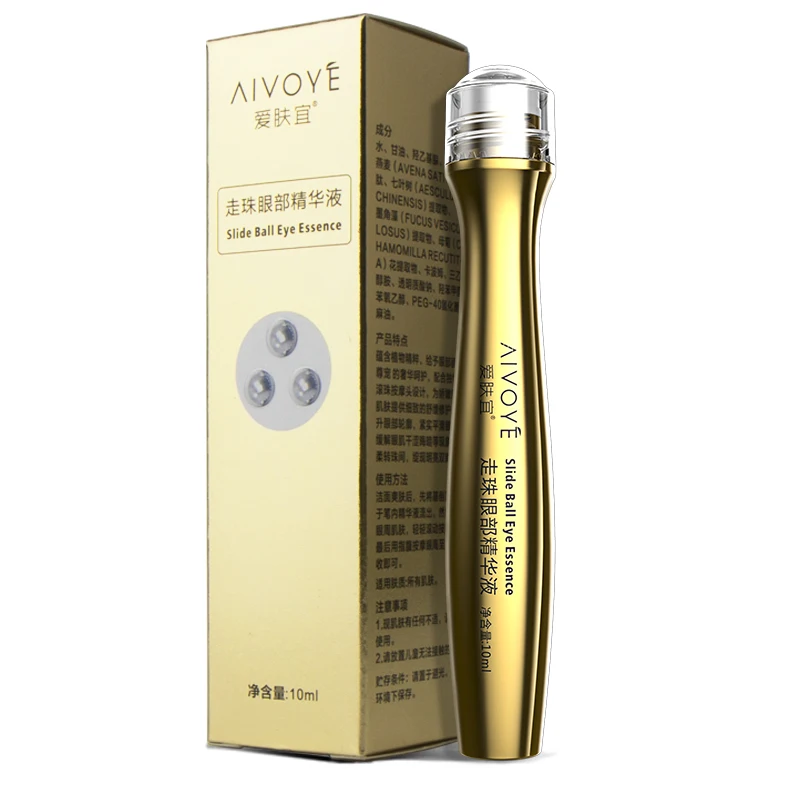 Aivoye 24K Gold Roll-on Eye Essence Serum Anti Puffiness Dark Circle Aging Wrinkles Moisturizing Roller |