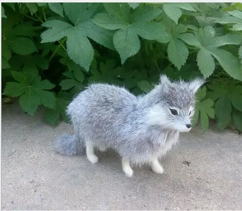  WYZHY Five colors optional Simulation fur animal fox Crafts Garden home decoration teaching props16 - 32957000475