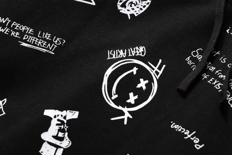 Graffiti Pullover Fleece Hoodies 12