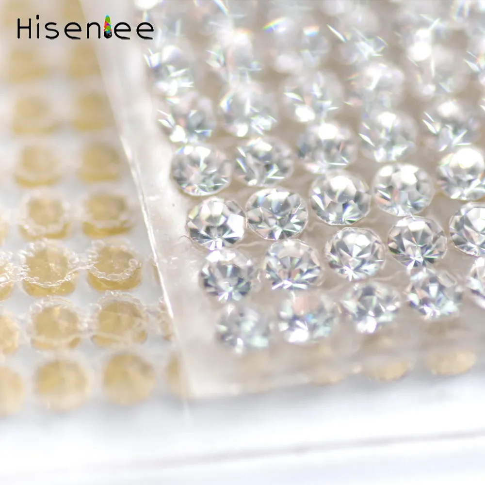Hisenlee, 24x40 см, SS6, 2 мм, 17 цветов, стразы с горячей фиксацией, аппликация, сетка, лист, свадебные платья, обувь, отделка - Цвет: Crystal Clear