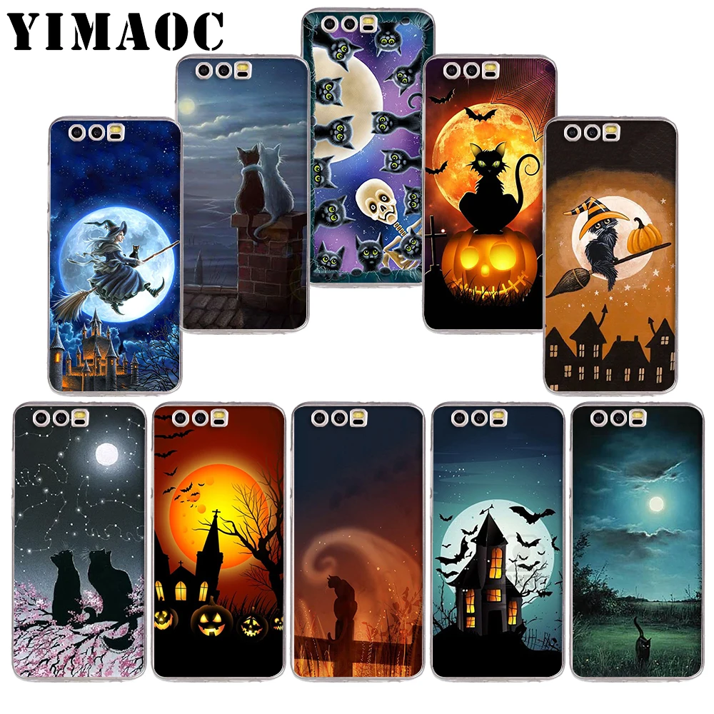 

YIMAOC 107z Cool Halloween Cat Soft TPU Case for Huawei Honor 10 9 lite 7A Pro 7C 7X 8X Nove 3 3i