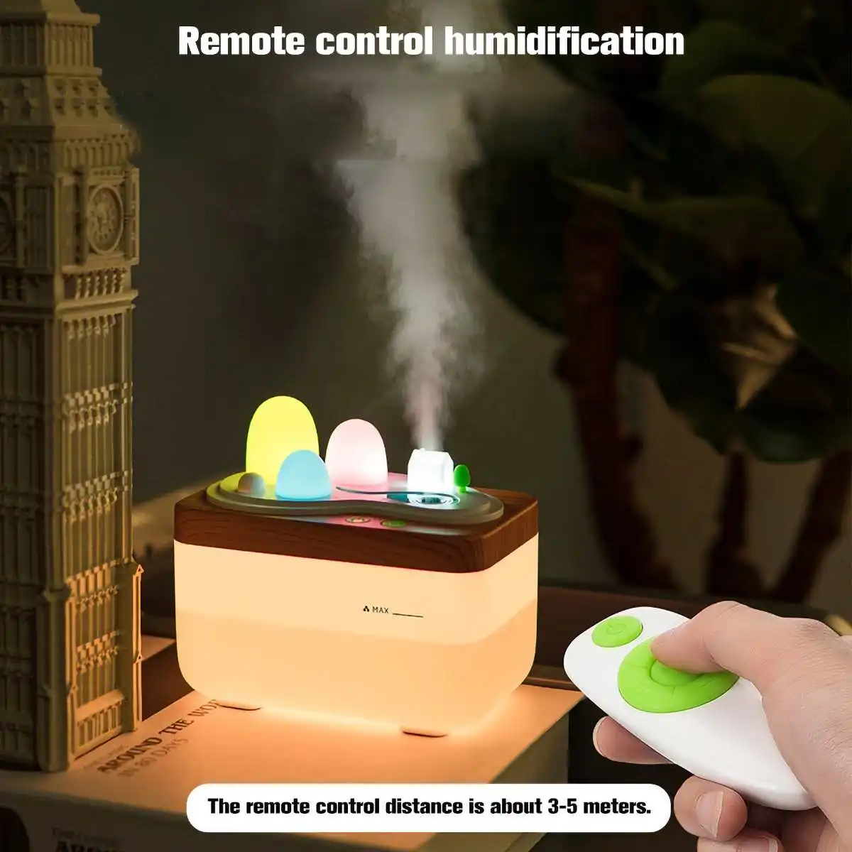 

Remote Control humidification Fragrance Lamp Garden Fragrance Humidifier Fragrance Lamp Mini Negative Ion Oil Home Air Purifier