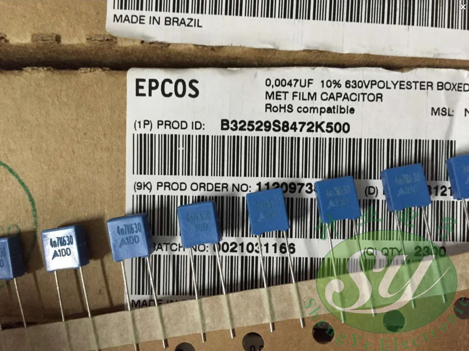 2019 горячая распродажа 20 шт/уп 50 шт в наборе EPCOS 0 0047 мкФ/630v 4.7nf 4700pf 4n7 472 Новый B32529S8472K