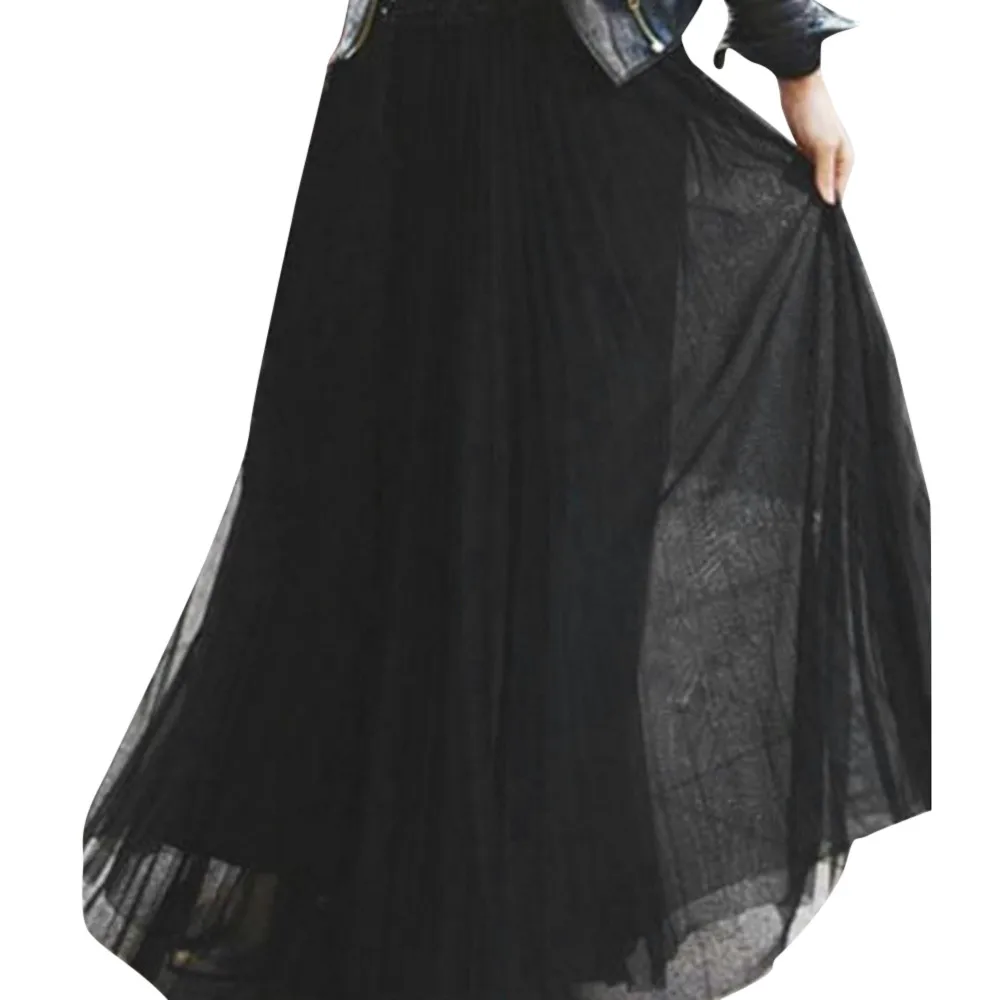 

KLV 2019 Women's Sexy Party Chiffion High Waist Lace-up Hip Long Skirt free shipping D4