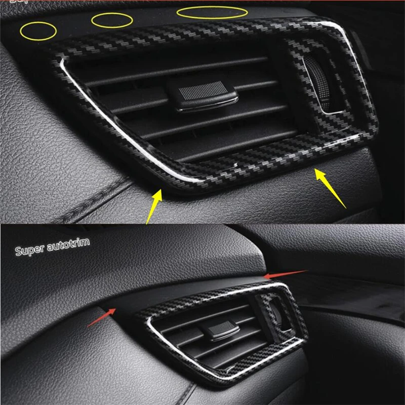 Lapetus аксессуары интерьер ABS боковой Кондиционер AC выход вентиляционная Крышка Накладка для Nissan Rogue/X-Trail X Trail 2014-2018