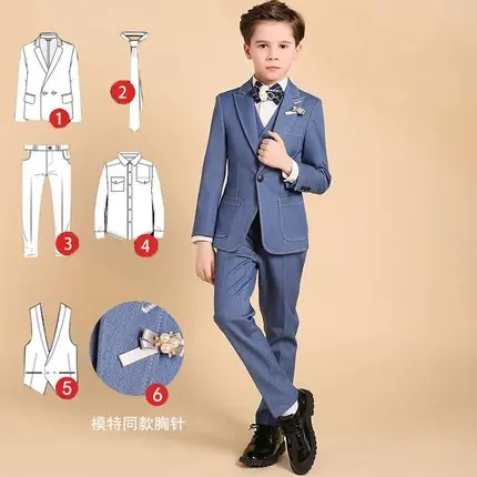 Костюм для мальчика костюмы для мальчиков на выпускной торжественное платье детский комплект костюм для мальчика куртка - Цвет: 6
