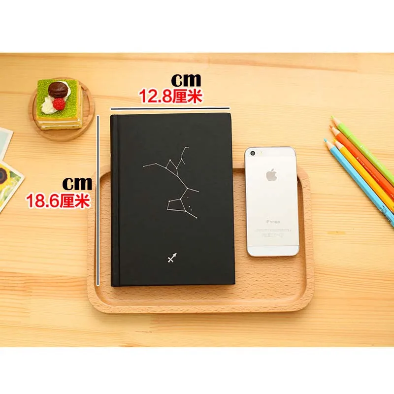 Black Notebook Notepad Program Diary 12 Constellations Black Super Stationery Thick Manuscript Planner Personalized Work Book Black Notebook Notepad Program Diary 12 Constellations Black Super Stationery Thick Manuscript Planner Personalized Work Book
