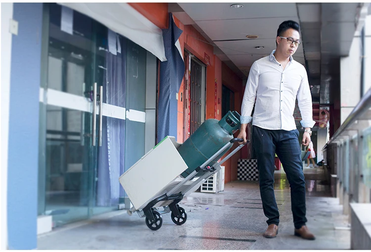 20% Portable Trolley Cart Folding Portable Trolley Car Aluminium Hand Push Cart Heavy Loading Trailer Handling Shopping Cart