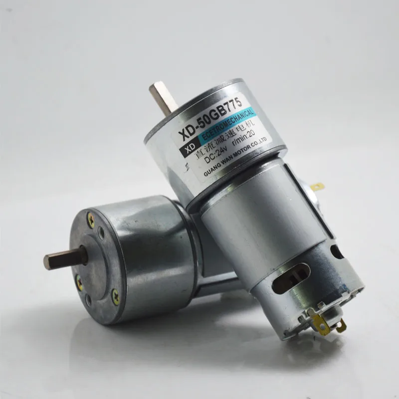 DC 6V / 12V / 24V 50GB775 miniature gear metal gear high torque DC motor machinery / Power Tools / DIY Accessories motor high power 12v 24v dc motor 775 large torque ball bearing tools low noise