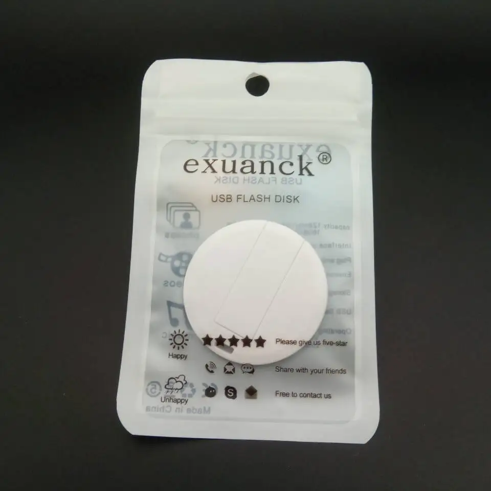 Exuanck изготовленным на заказ логосом Пластик круглая карта Usb 2 0 флеш накопителей и