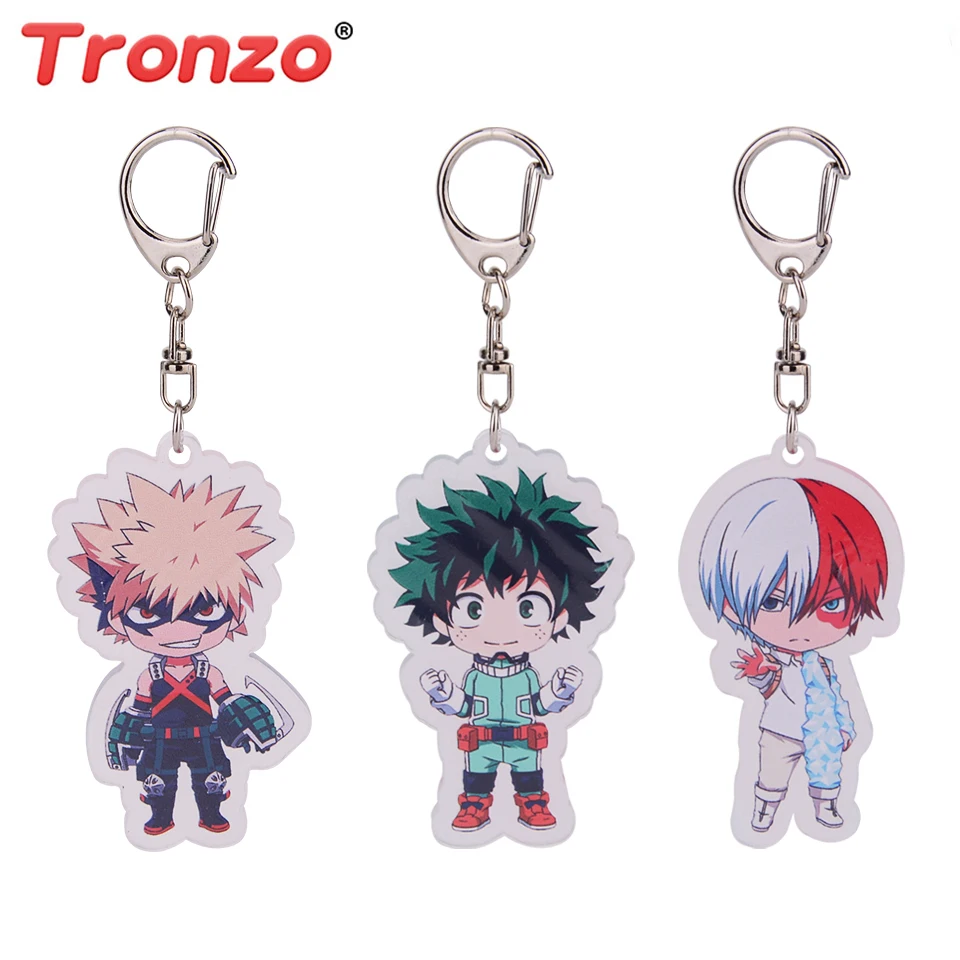 Tronzo игрушки брелок для ключей Boku no Hero моя геройская Академия мидория Izuku Bakugou Katsuki