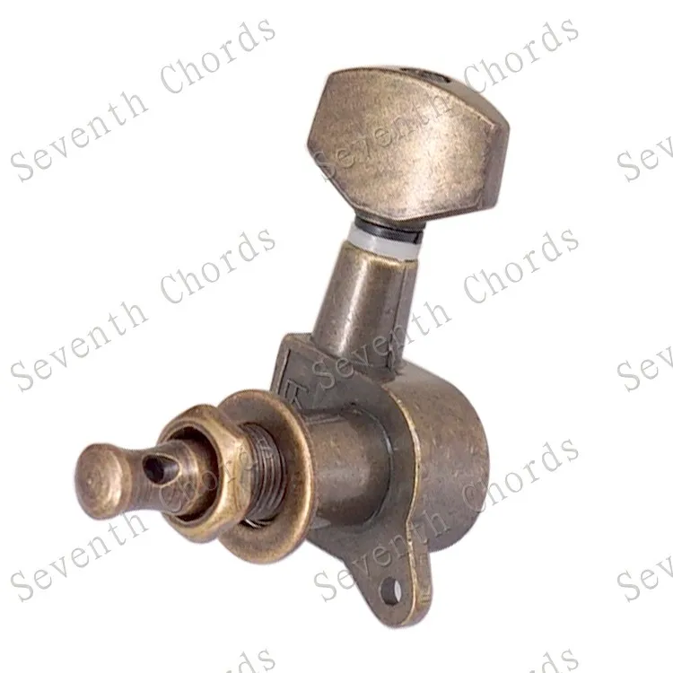 Набор 6 шт. Sealed-gear Guitar Tuning Pegs ключи тюнеры машинные головки для гитары-хромовый и черный и золотистый выбор