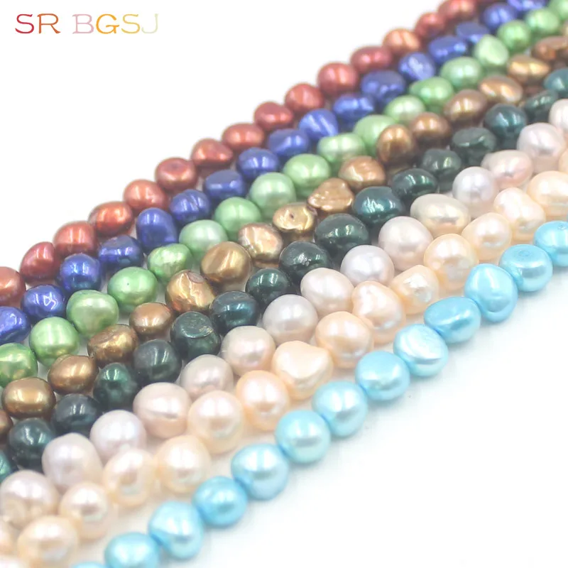 

Free Shipping 8-9mm Select by Color Freeform Baroque Potato Shape Natural Freshwater DIY Loose Pearl Beads 15"