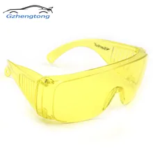 Gzhengtong 1Pcs Yellow Automotive Air Conditioning Leak Detector Glass/UV Protection Adjustable Safety Glasses UV 400